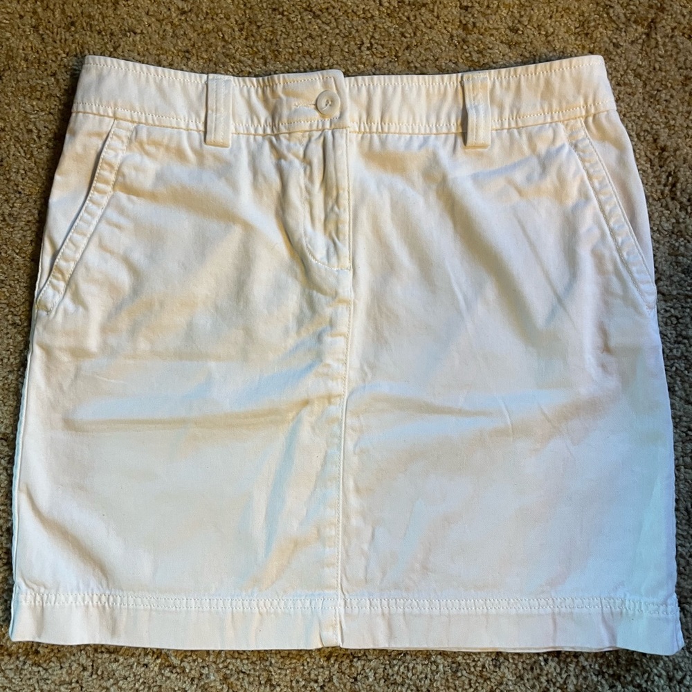 L.L. Bean white skirt